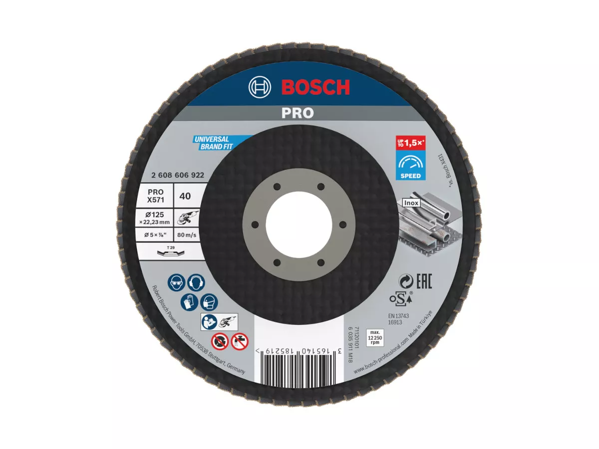 10 disques lamelles inclinées Ø125mm Best Metal X571 grain 40